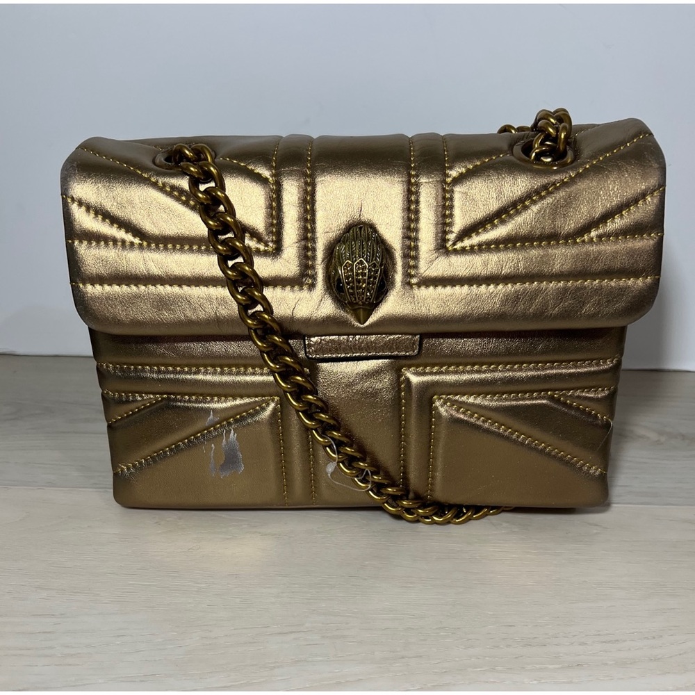 Gold Quilted Chain Shoulder Bag